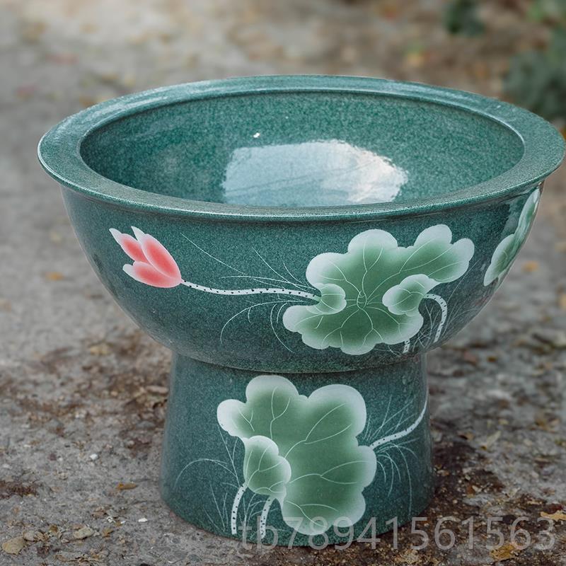 高档景德镇陶瓷缸落庭地荷花缸碗莲缸鱼特大大号乌龟缸睡莲水缸院