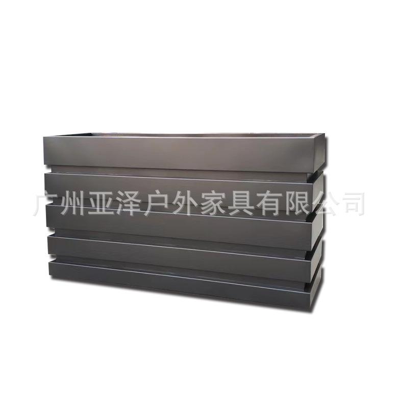 不锈钢花箱园林景观花箱商场商业街花盆摆件酒店广场花槽厂家