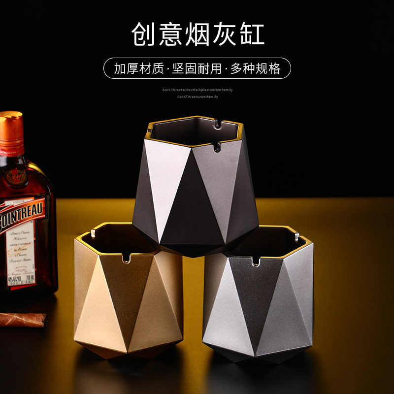 六角锥形时尚烟灰缸塑料彩色果皮桶酒吧ktv阻燃烟缸网吧耐摔烟盅