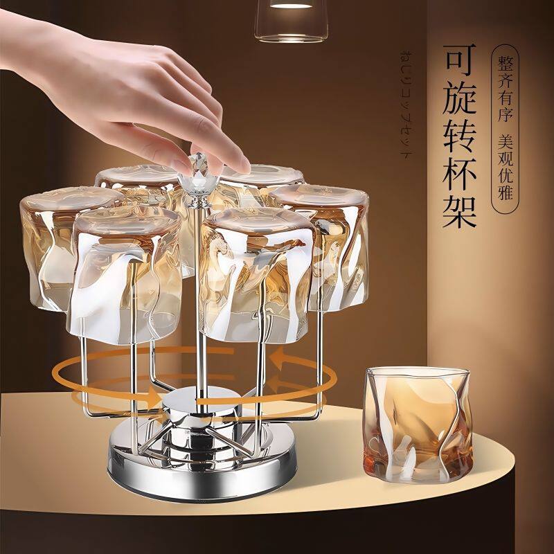 色玻璃威士忌杯套装家用水杯高档图片