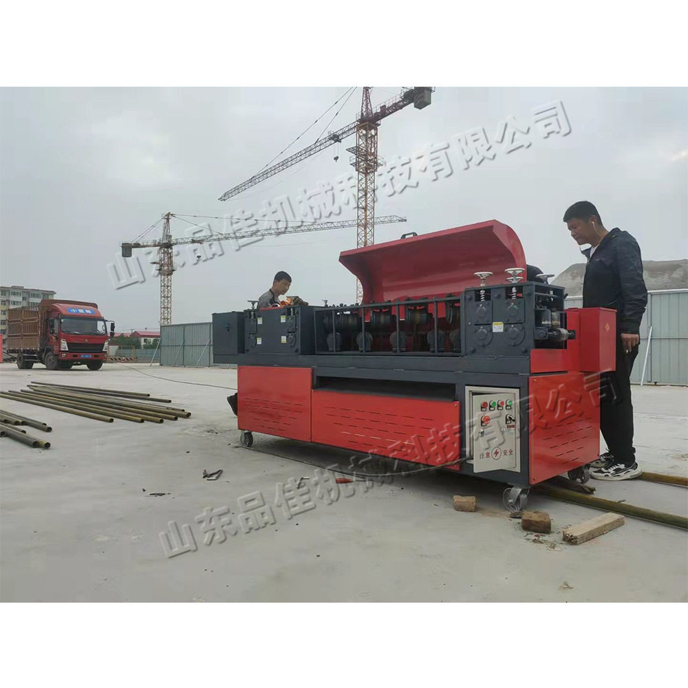 钢管调直除锈刷漆一体机 废旧钢管钢筋调直机 脚手架管除锈调直机