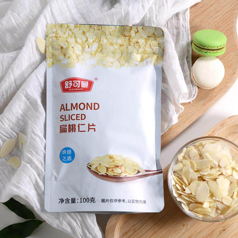 杏仁片100g杏仁片马克龙蛋糕糯米船饼干坚果杏仁粉烘烤