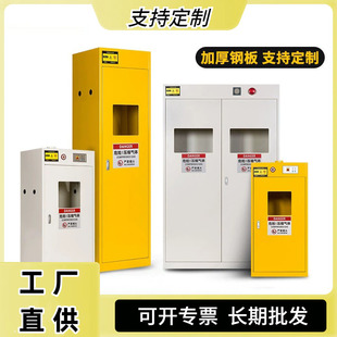 全钢气瓶柜安全柜防爆乙炔氢气氧气煤气罐实验室储存双瓶钢瓶柜子