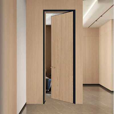 Home decoration project aluminum wooden door invisible door