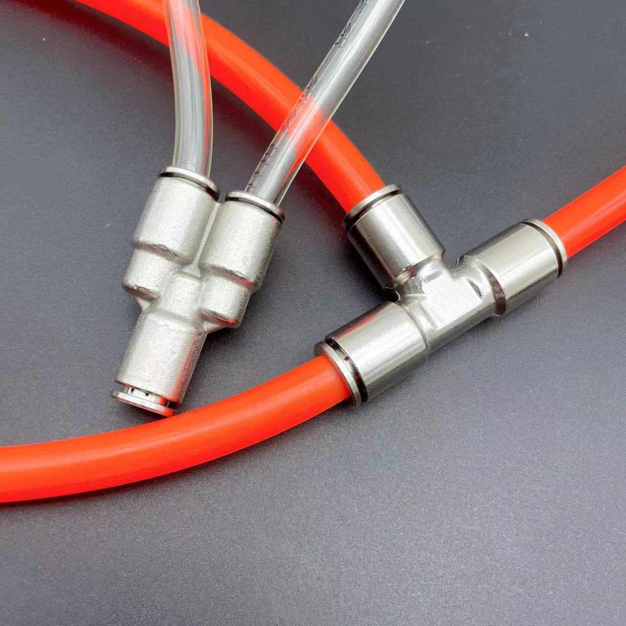 气管快插三通接头PY-06-08-10PE-04-12气源快速气动Y三通T三通