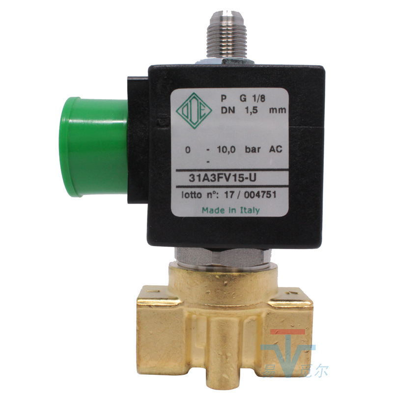 意大利ode电磁阀31a3fv15-u220v1/8进口直动三通常开电磁阀