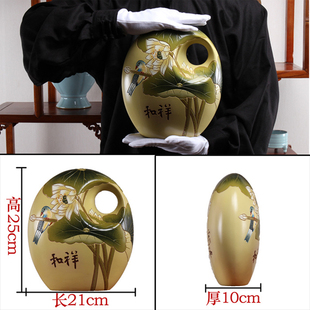 新中式陶瓷客厅隔断柜工艺小摆件中国民族复古风玄关博古架装饰品