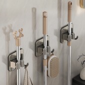 拖把壁挂夹架挂钩阳台浴室卫生间卡扣固定扫把置物收纳挂架免打孔