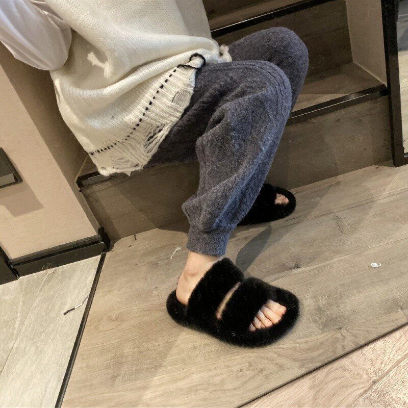 大码麻花网红奶奶针织裤子女胖MM秋冬百搭阔腿宽松高腰显瘦休闲裤