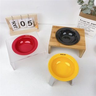 亚克力碗架猫狗餐桌铁架木架BD碗飞碟碗单双口P碗架宠物碗架