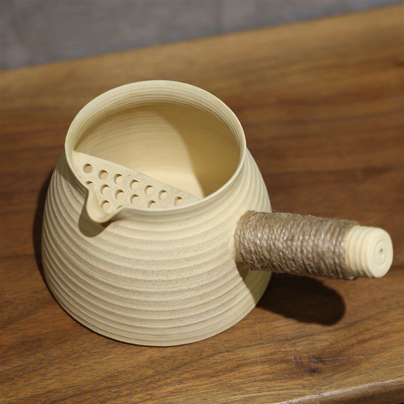 白泥煮茶罐 砂铫煮茶器 烧水壶煮白茶公道杯纯手工电陶炉烤茶陶罐