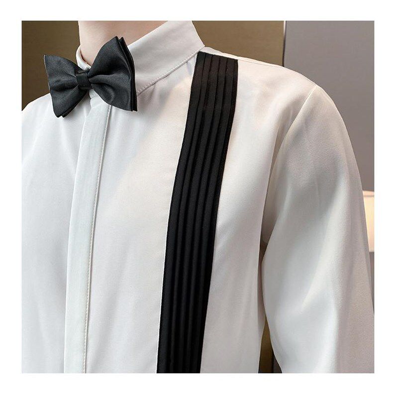 春夏季免烫长袖衬衫男女酒吧餐厅KTV时尚衬衣服务员短袖工作服装C