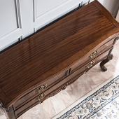 美式 客厅轻奢复古玄关桌端景台 实木入户玄关柜过道靠墙玄关台欧式