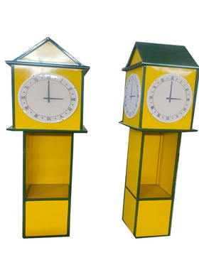 复古创意铁艺座钟摆件庭院时钟装饰工业风纯手工怀旧落地饭厅机械