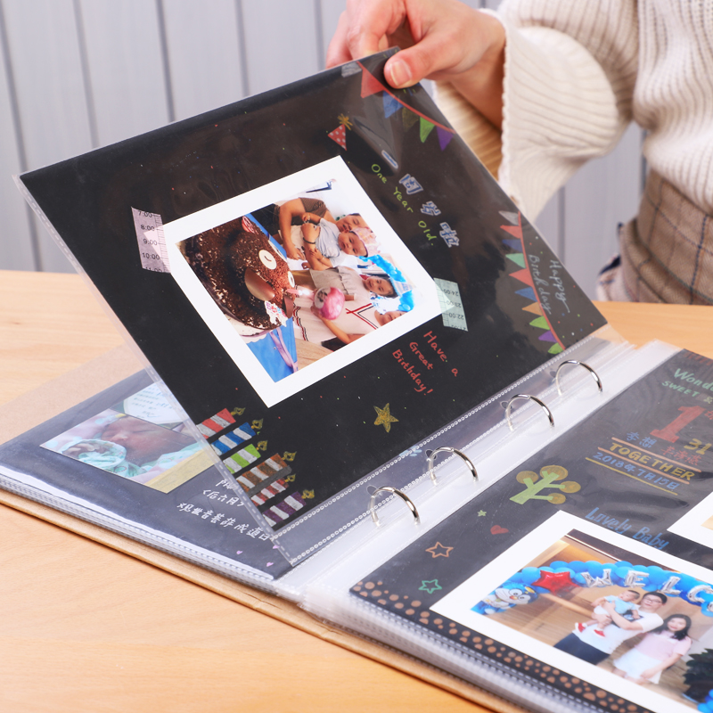 活页插袋相册 DIY手工影集情侣记录粘贴式宝宝成长生日礼物纪念本