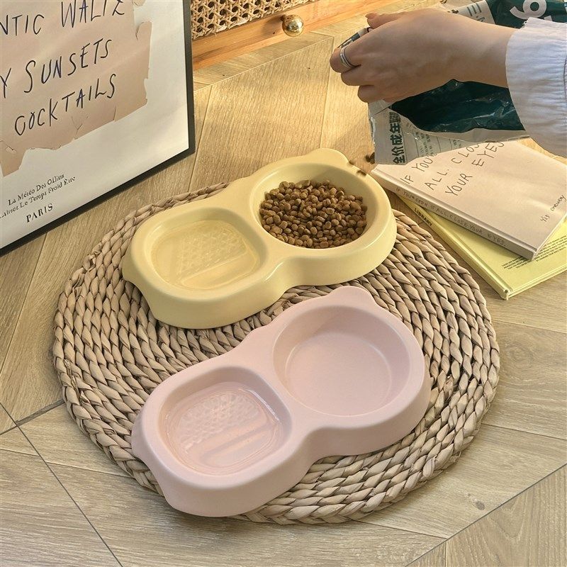 宠物陶瓷双碗猫咪饮水食盆防打翻粮碗饭盆水碗狗狗碗猫咪宠物用品,宠物/宠物食品及用品,猫狗碗/慢食碗,淘宝优惠券,粉丝福利购,淘宝优惠卷