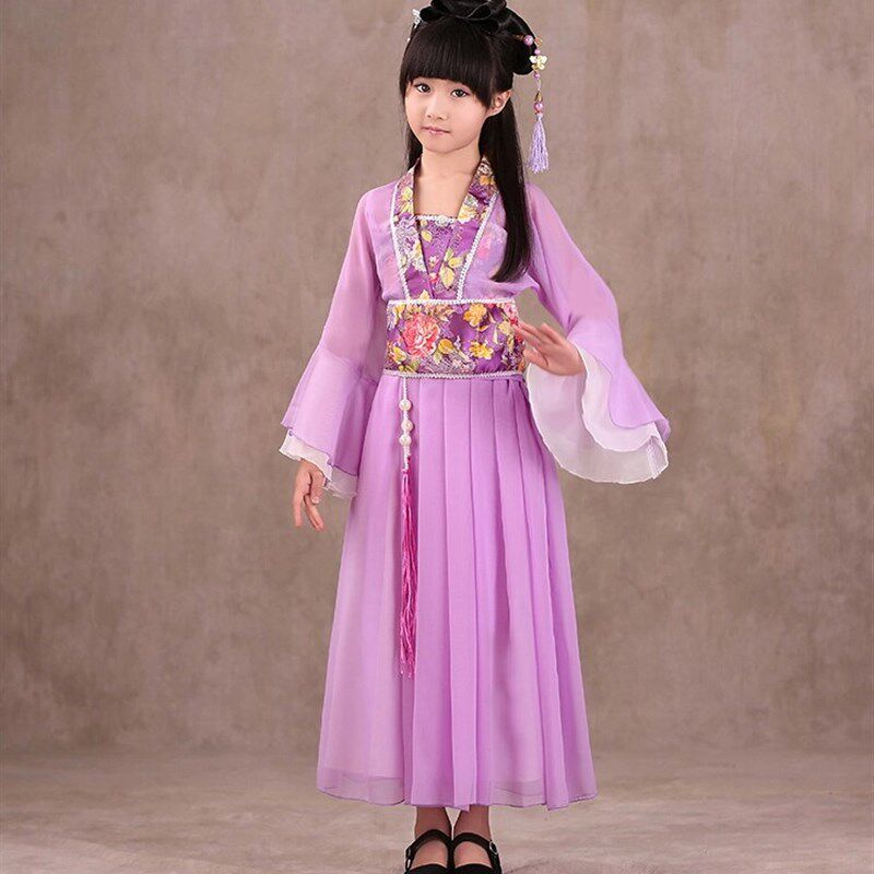 儿童仙女服装西游记白骨精演出服精铁扇公主 女妖服装古筝服装