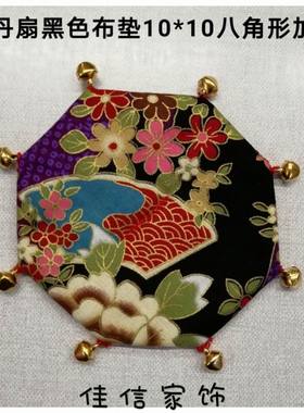 创意小招财猫摆件布垫加铃香薰石膏DIY手作工艺品布垫摆设坐垫子