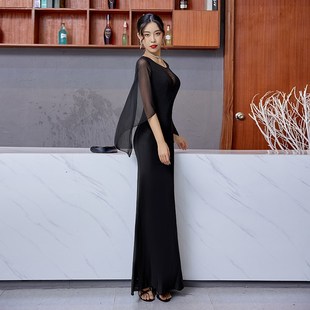性感晚礼服长款轻奢小众高端主持人惊艳礼服裙女宴会气质连衣裙夏