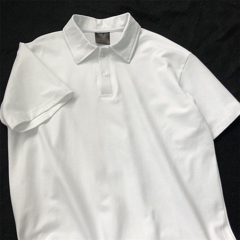 2024新款男生纯棉t恤男款衬衫男夏季短袖polo衫重磅带领男士plol