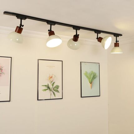 Led护眼散光中古风轨道灯商用高亮补光餐厅卧室照明灯服装店射灯
