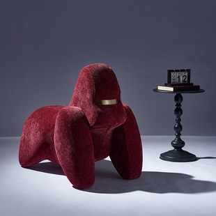 设计师金刚休闲椅网红创意卡通儿童动物座椅大猩猩单人懒人沙发椅