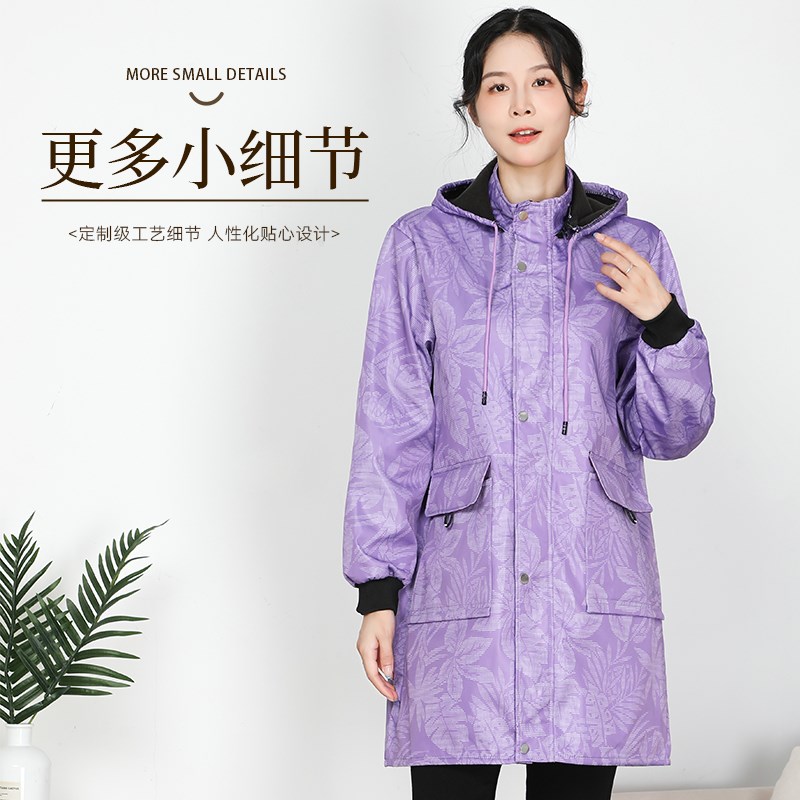 家用厨房加绒罩衣男女大人秋冬季工作服外套防风防水防油长袖围裙