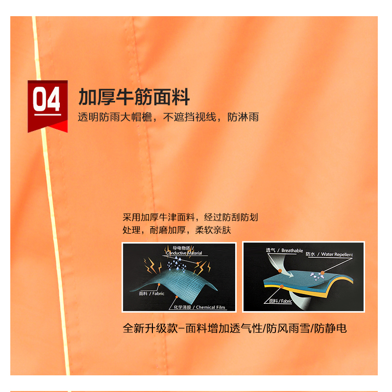 环卫反光雨衣工作服双层加厚路政分体雨衣套装环卫清洁工防水衣服