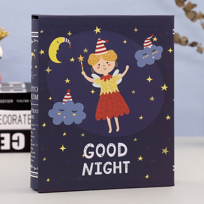 6寸塑封相册横放插页两袋影集6寸过胶200张盒装大容量横版成长册