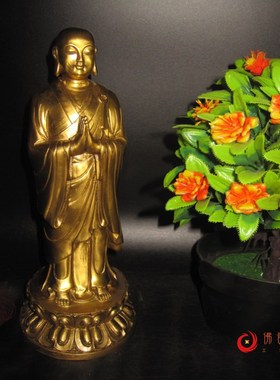 包邮阿难迦叶摩柯迦叶阿难陀尊者释迦摩尼二弟子铜像雕塑摆件纯铜