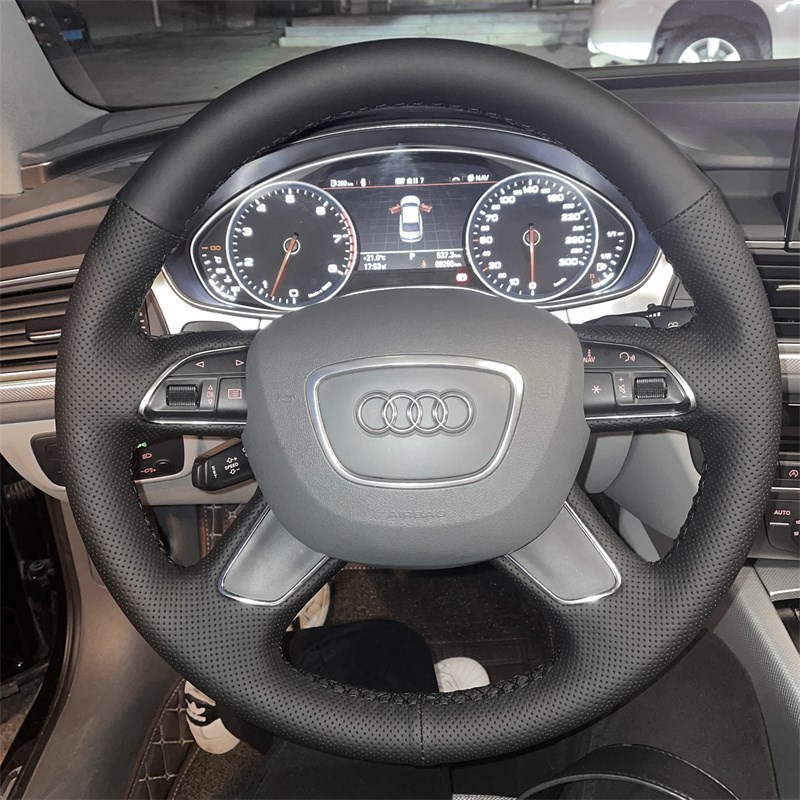 奥迪老A6L专用手缝方向盘套Q5 Q7 A4L Q5L Q2L Q3 C7四季把套改装