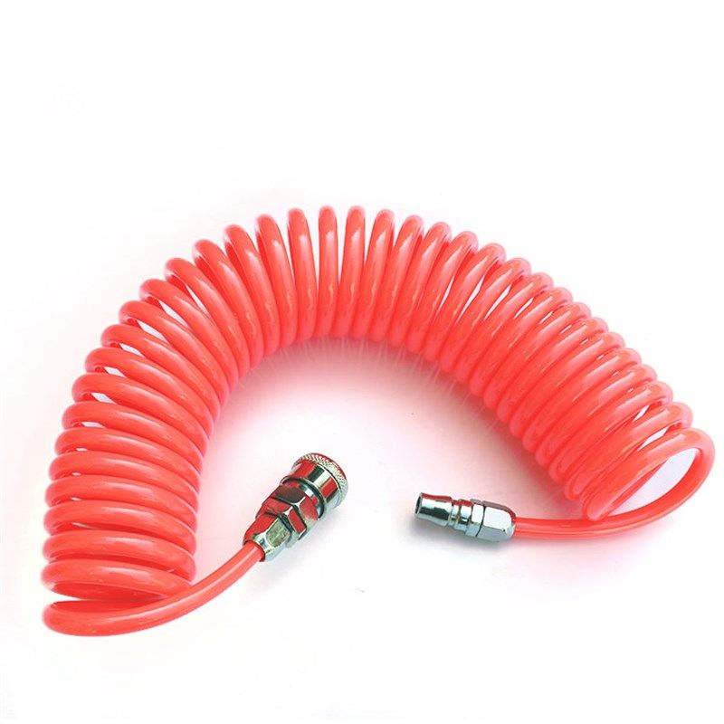 弹簧气管软管螺旋伸缩空压机打气泵高压汽管快速接头气动吹气风管