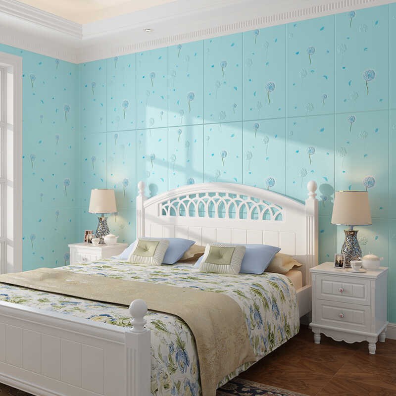 3D立体墙贴纸自粘卧室温馨墙面装饰壁纸儿童房背景墙壁画泡沫砖