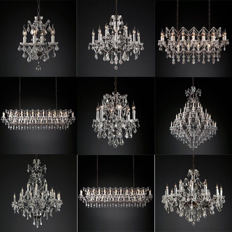 法式乡村复古水晶吊灯 个性客厅灯家用美式民宿服装店设计师灯具