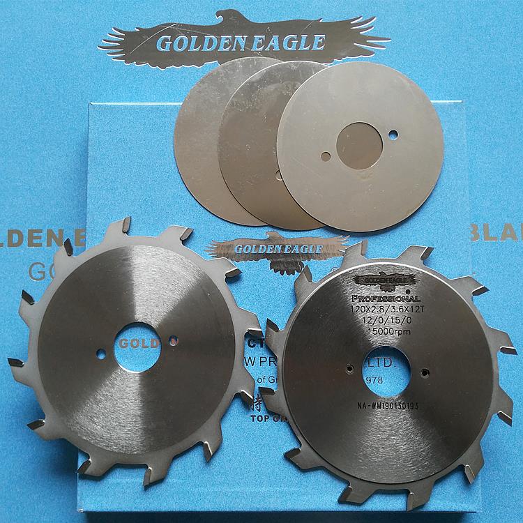 金鹰推台锯预划槽锯片120*2.8/3.6*22-12T2A划线锯底锯合金锯片
