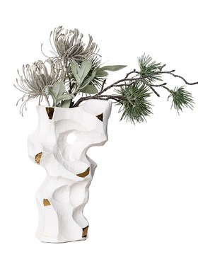 新中式样板间软装饰品茶具套装展厅装饰马口铁茶叶罐客厅茶室摆件