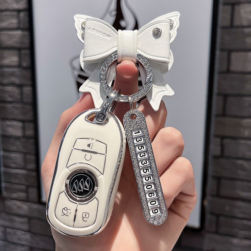 别克钥匙套君威君越威朗昂科威壳新款英朗昂科拉旗GX微蓝67车包扣