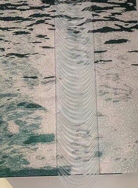 客厅挂画玄关装饰画压克力水波纹立体实物画绿色系装饰画定制