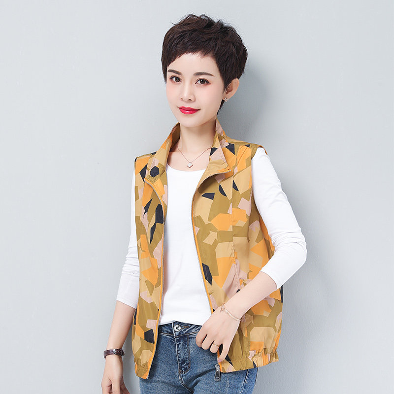 春秋薄款马甲短款外穿时尚洋气背心休闲百搭宽松大码马夹女装外搭