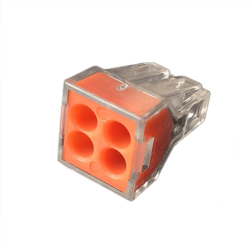500只装家装电线连接器四孔快速接头接线端子电工并线器LT-104