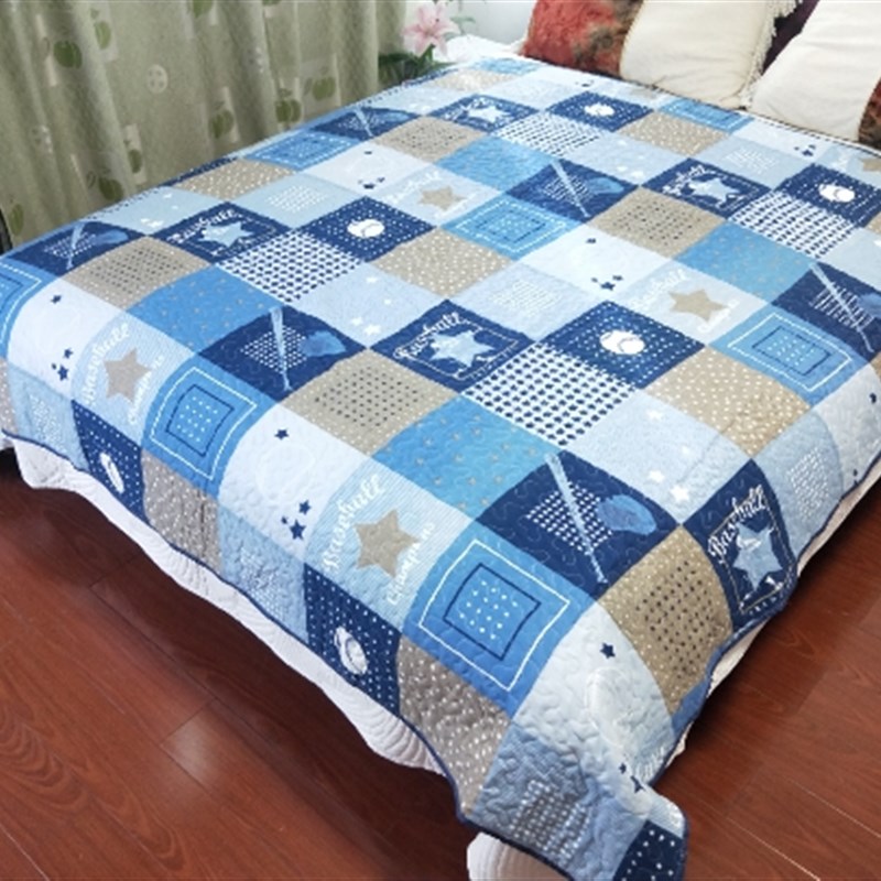 出口韩国春夏绗缝被床盖夹棉床单可水洗爬行垫空调被凉被包邮