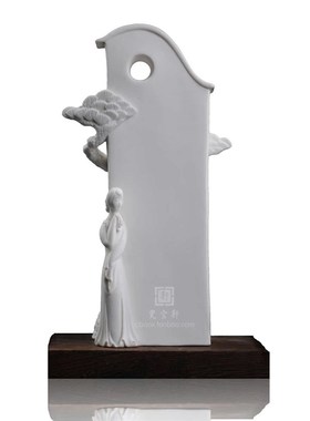 古典美女仕女 德化白瓷人物雕塑 春晓 家居办公工艺品摆件礼品