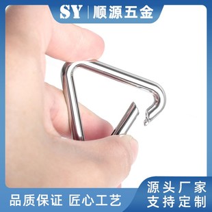 金属弹簧三角扣背包绳带连接扣松紧调节扣服装辅料按压开口配件扣