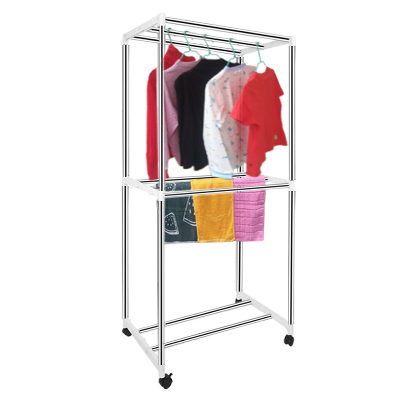 干衣机配件烘干机不锈钢管支架塑料条塑胶配件连接杆烘衣机脚轮子