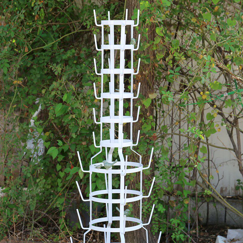 岛拉铁质花架花盆架爬藤架藤蔓架金属田园简约挂盆架收纳架挂架子