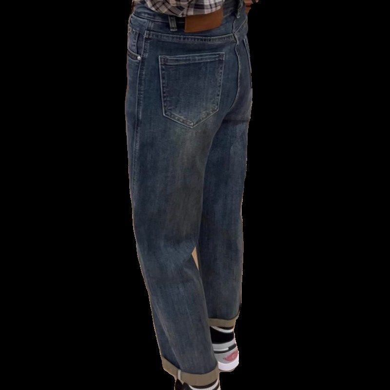 梨形身材宽松高腰直筒裤女2024春季新款小个子大码胖mm显瘦牛仔裤,女装/女士精品,大码裤装,淘宝优惠券,粉丝福利购,淘宝优惠卷