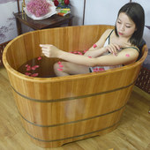 美容院过肩高深泡澡木桶成人全身汗蒸沐浴桶实木家用洗澡桶洗澡盆