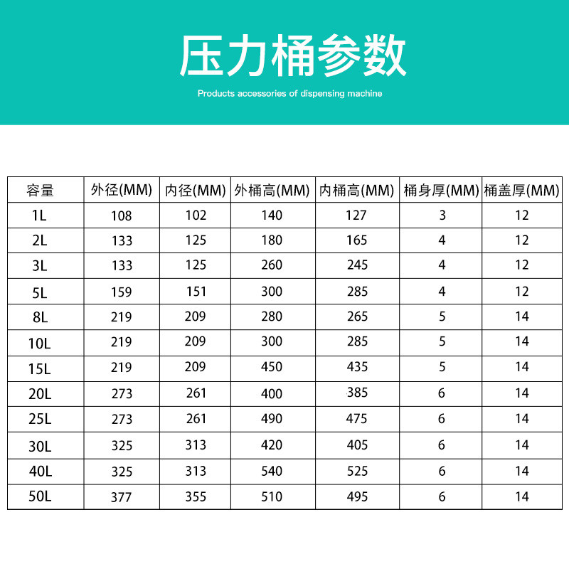 304不锈钢压力桶点胶压力罐胶水分装器1/2/5/8/10/20/30/50L定做