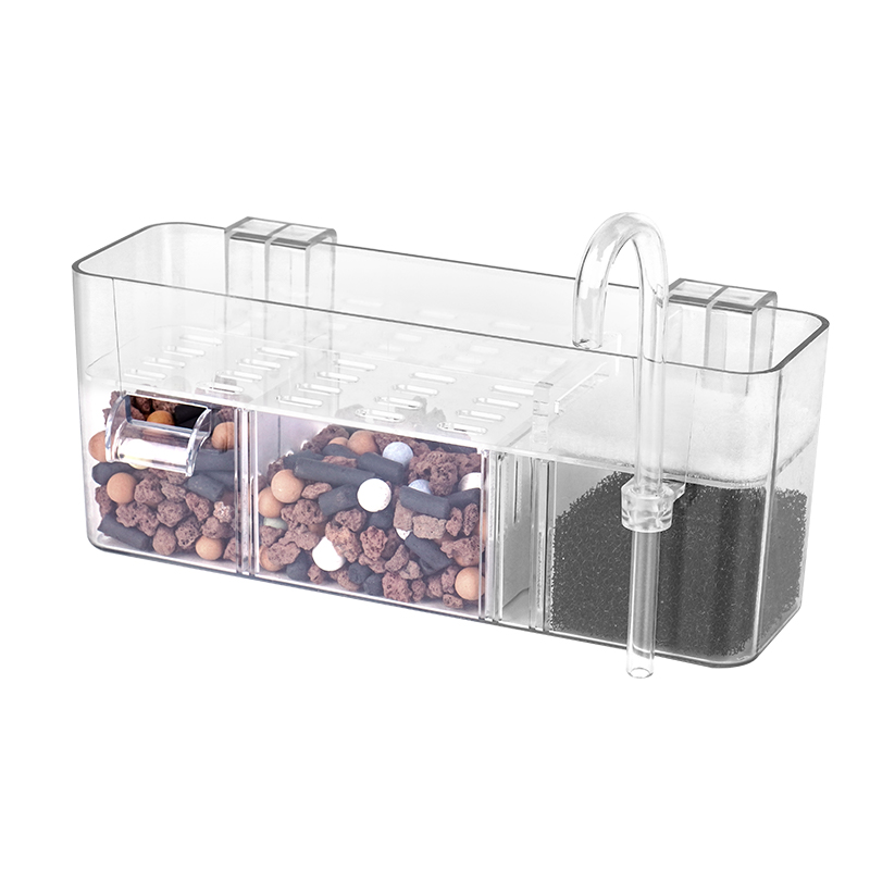 鱼缸过滤盒外置三合一增氧过滤器乌龟缸过滤内置顶部过滤上置静音