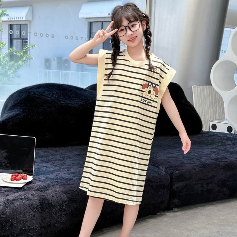 女孩睡裙夏季新款无袖女童睡裙薄款外穿中大童空调服儿童睡衣裙子,童装/婴儿装/亲子装,家居裙/睡裙,淘宝优惠券,粉丝福利购,淘宝优惠卷